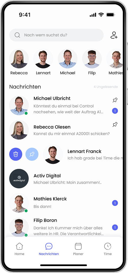Skara Mobile App – Zeiterfassung unterwegs